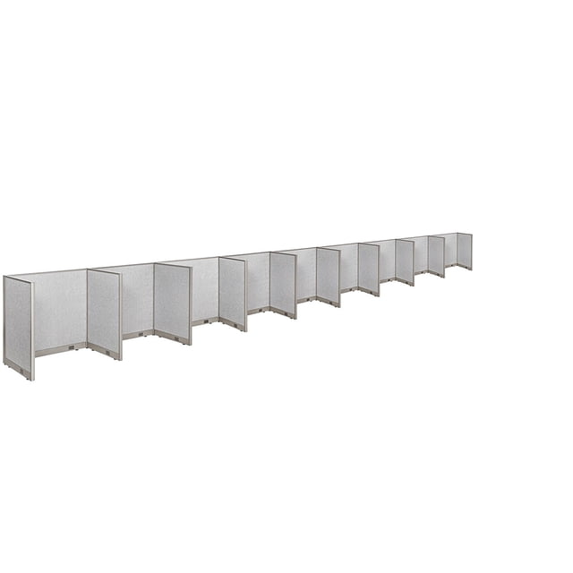 Wall Cladding Siding GOF 9 Stations Office Cubicle (30”D x 432”W x 48”H) Freestanding ...