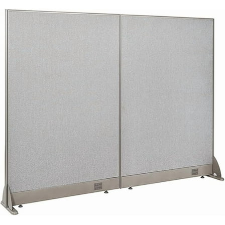 GOF Freestanding Partition (60"W x 48"H) Straight Run Panels w/ Safety Legs - Room Divider, Privacy Wall Screen, Office Workstation