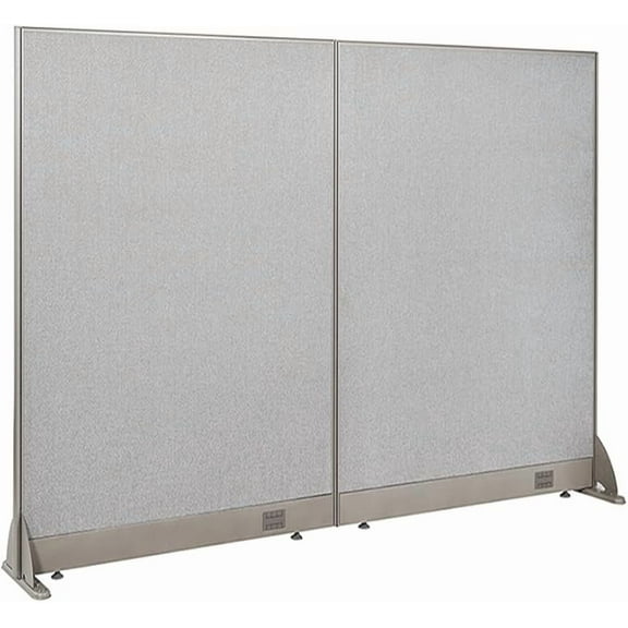 GOF Freestanding Partition (60"W x 48"H) Straight Run Panels w/ Safety Legs - Room Divider, Privacy Wall Screen, Office Workstation