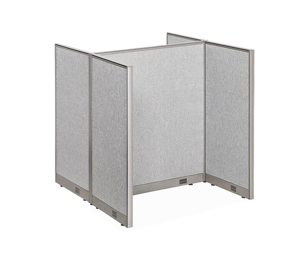 GOF Double 2 Stations Office Cubicle (60”D x 48”W x 60”H) Freestanding ...