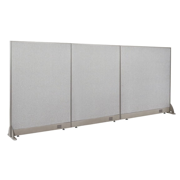 GOF Freestanding Office Partition-Straight Run w/ Safety Legs (102"W x 48"H) Room Divider, Privacy Screen, Workstation Cubicle