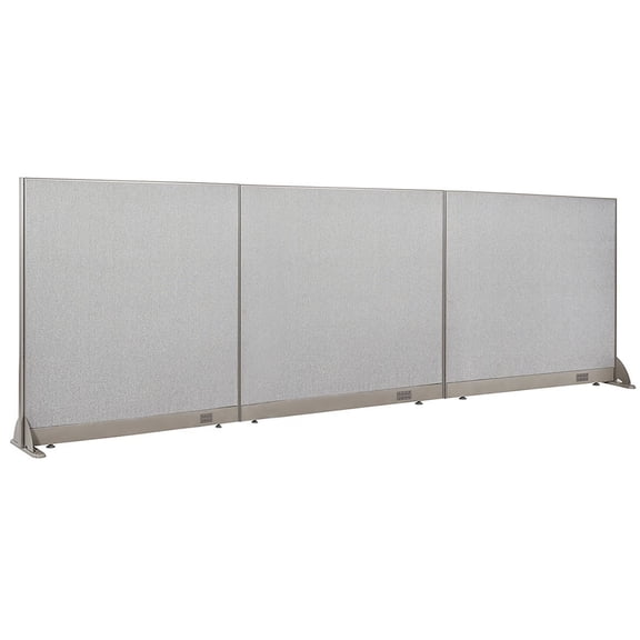 GOF Freestanding Office Partition-Straight Run w/ Safety Legs (144"W x 48"H) Room Divider, Privacy Screen, Workstation Cubicle
