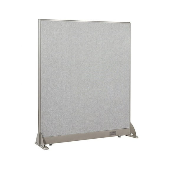 GOF Freestanding Office Partition-Straight Run w/ Safety Legs (48"W x 60"H) Room Divider, Privacy Screen, Workstation Cubicle