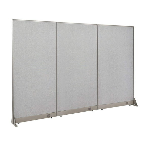 GOF Freestanding Office Partition-Straight Run w/ Safety Legs (90"W x 72"H) Room Divider, Privacy Screen, Workstation Cubicle