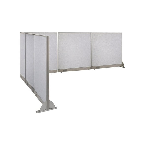 GOF L-shaped Freestanding Partition 114”D x 144”W x 48”H, Office Room Divider, Privacy Screen, Workstation Cubicle