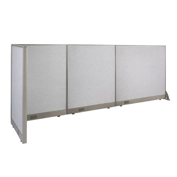 GOF L-shaped Freestanding Partition 30"D x 114"W x 48"H, Office Room Divider, Privacy Screen, Workstation Cubicle