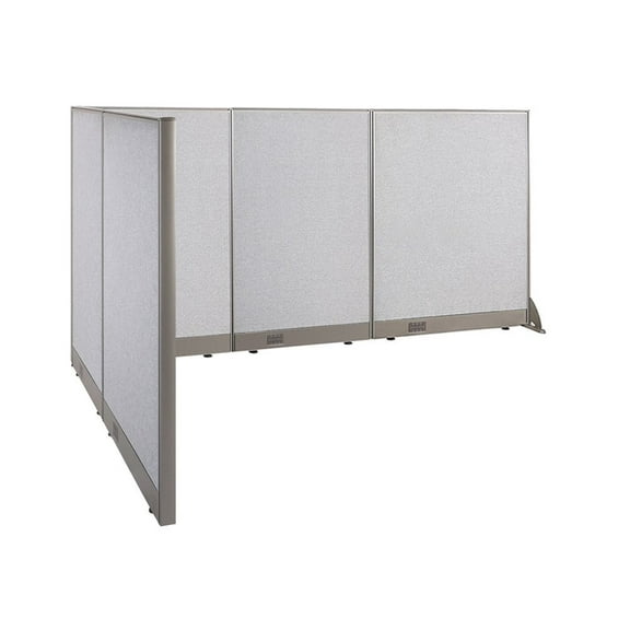 GOF L-shaped Freestanding Office Partition, Room Divider, Privacy Screen, Workstation Cubicle (66”D x 114”W x 48”H)