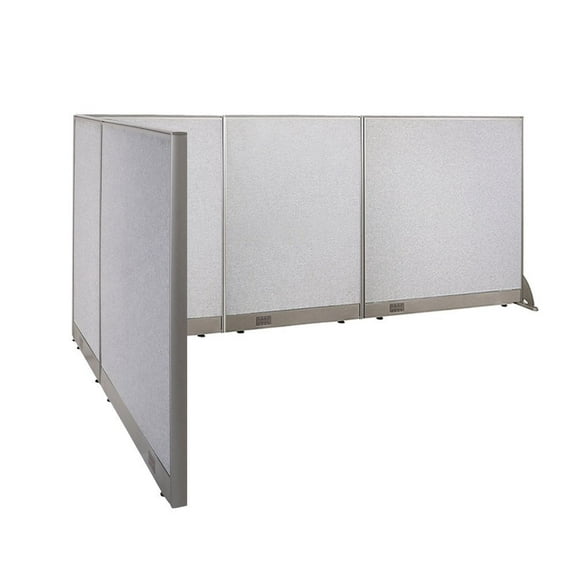 GOF L-shaped Freestanding Office Partition, Room Divider, Privacy Screen, Workstation Cubicle (78”D x 120”W x 48”H)