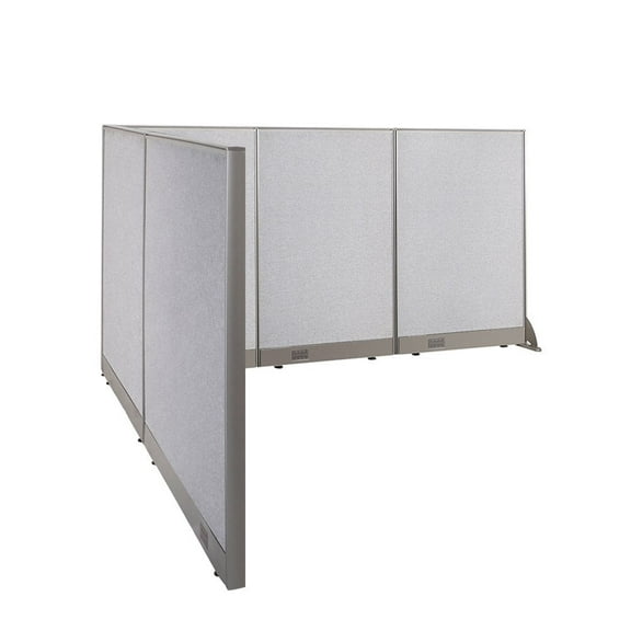 GOF L-shaped Freestanding Office Partition, Room Divider, Privacy Screen, Workstation Cubicle (84”D x 90”W x 48”H)
