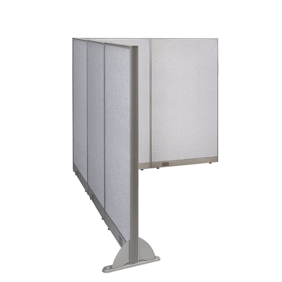 GOF L-shaped Freestanding Office Partition, Room Divider, Privacy Screen, Workstation Cubicle (90”D x 96”W x 72”H)
