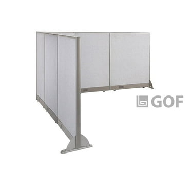 GOF L-Shaped Freestanding Office Partition, Privacy Screen, Room Divider (114"D x 114"W x 48"H)