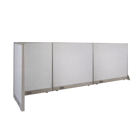 GOF L-shaped Freestanding Partition 30"D x 126"W x 60"H, Office Room Divider, Privacy Screen, Workstation Cubicle