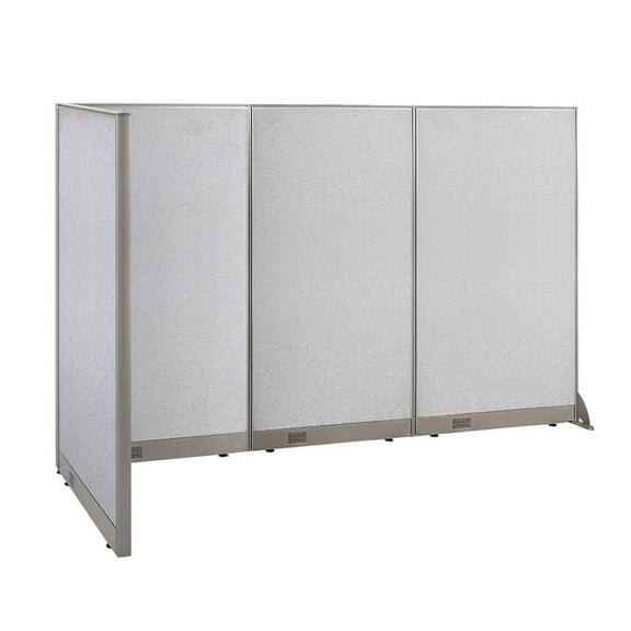 GOF L-shaped Freestanding Office Partition, Room Divider, Privacy Screen, Workstation Cubicle (36"D x 102"W x 72”H)
