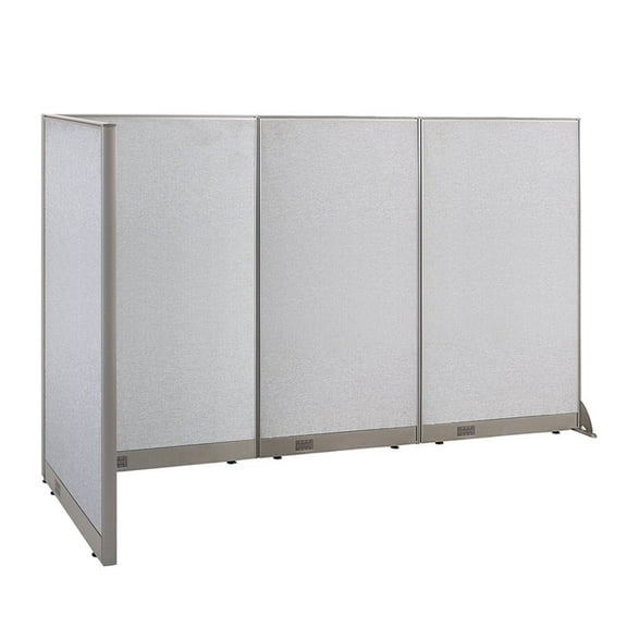 GOF L-shaped Freestanding Office Partition, Room Divider, Privacy Screen, Workstation Cubicle (36"D x 108"W x 72"H)