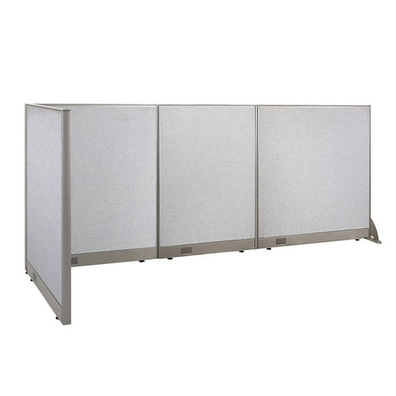 GOF L-shaped Freestanding Office Partition, Room Divider, Privacy Screen, Workstation Cubicle (36”D x 120”W x 48”H)