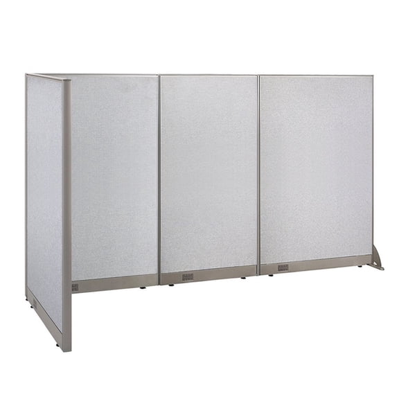 GOF L-shaped Freestanding Office Partition, Room Divider, Privacy Screen, Workstation Cubicle (36”D x 120”W x 72”H)