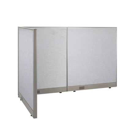GOF L-shaped Freestanding Office Partition, Room Divider, Privacy Screen, Workstation Cubicle (36”D x 66”W x 48”H)