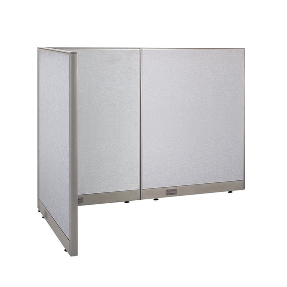 GOF L-shaped Freestanding Office Partition, Room Divider, Privacy Screen, Workstation Cubicle (36”D x 66”W x 60”H)