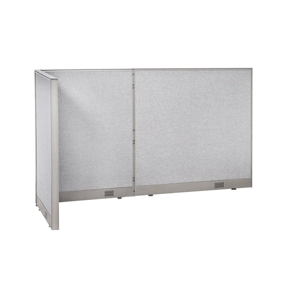 GOF L-shaped Freestanding Office Partition, Room Divider, Privacy Screen, Workstation Cubicle (36”D x 84”W x 48”H)