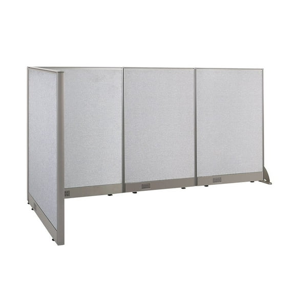 GOF L-shaped Freestanding Office Partition, Room Divider, Privacy Screen, Workstation Cubicle (36”D x 90”W x 48”H)