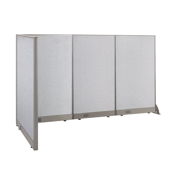 GOF L-shaped Freestanding Office Partition, Room Divider, Privacy Screen, Workstation Cubicle (36”D x 90”W x 60”H)