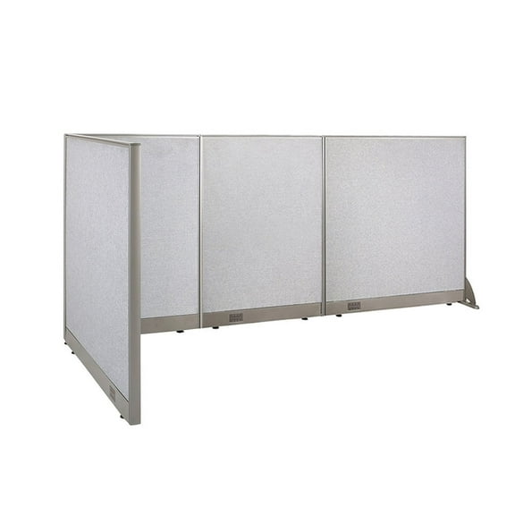 GOF L-shaped Freestanding Office Partition, Room Divider, Privacy Screen, Workstation Cubicle (48”D x 114”W x 48”H)