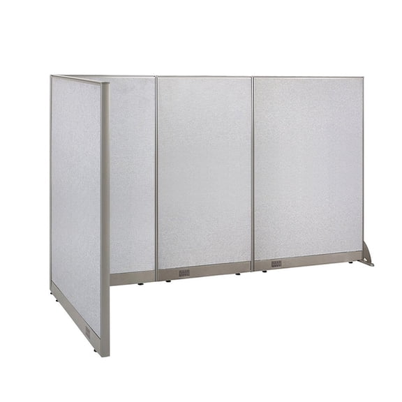 GOF L-shaped Freestanding Office Partition, Room Divider, Privacy Screen, Workstation Cubicle (48”D x 114”W x 72”H)