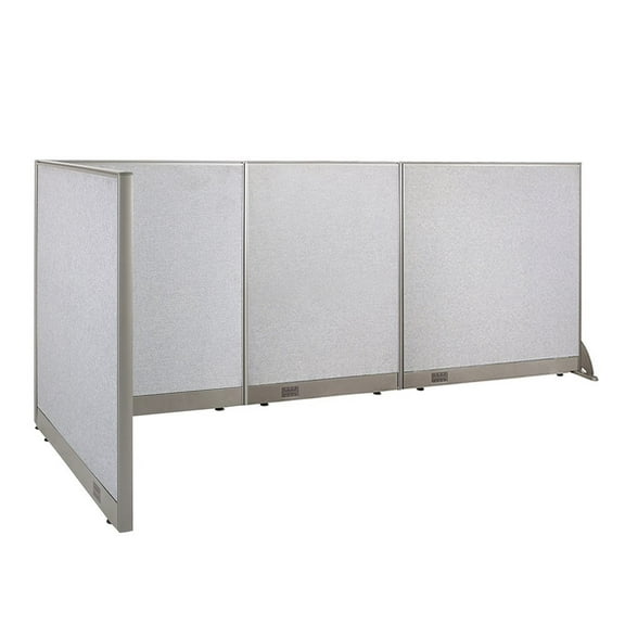 GOF L-shaped Freestanding Office Partition, Room Divider, Privacy Screen, Workstation Cubicle (48"D x 120"W x 48”H)