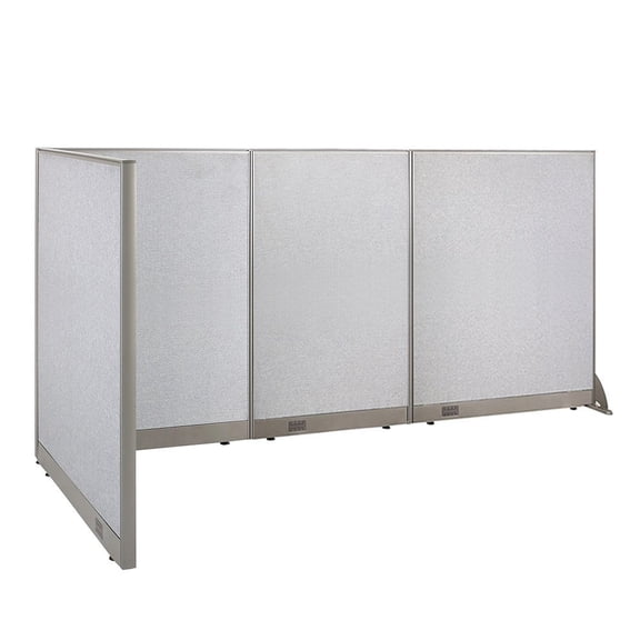 GOF L-shaped Freestanding Office Partition, Room Divider, Privacy Screen, Workstation Cubicle (48"D x 120"W x 60”H)