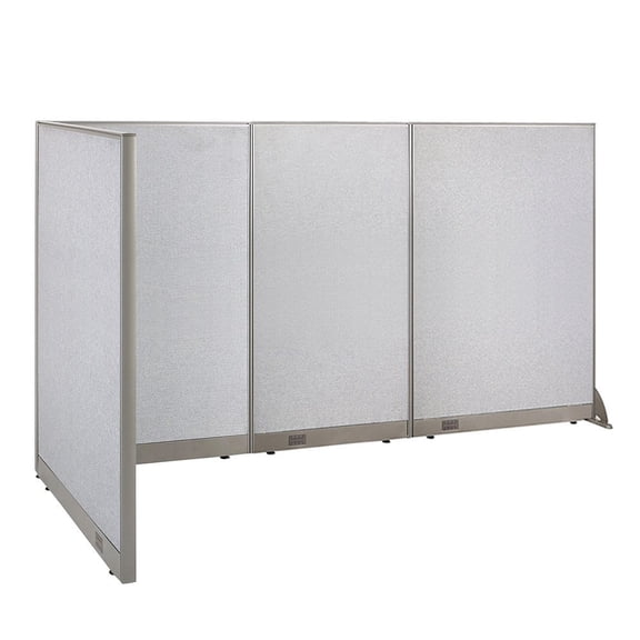 GOF L-shaped Freestanding Office Partition, Room Divider, Privacy Screen, Workstation Cubicle (48"D x 120"W x 72”H)