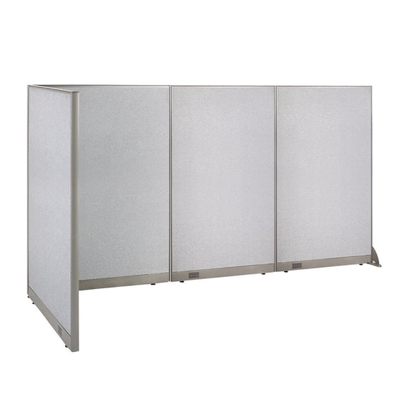 GOF L-shaped Freestanding Office Partition, Room Divider, Privacy Screen, Workstation Cubicle (48”D x 144”W x 72”H)