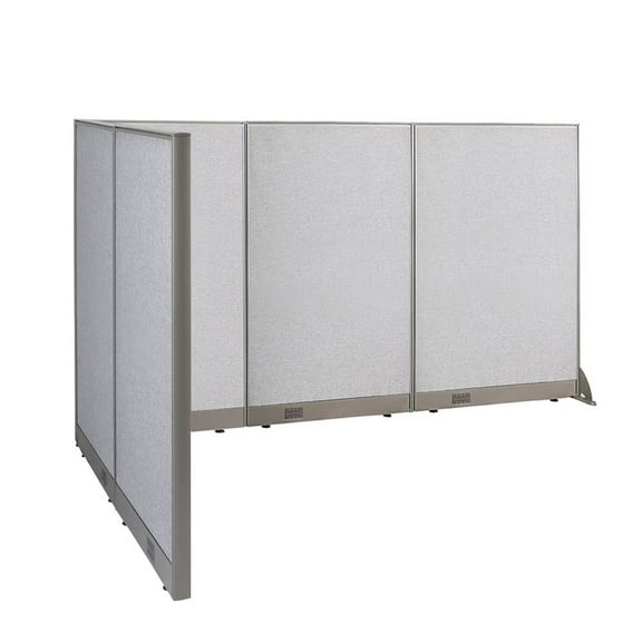 GOF L-shaped Freestanding Office Partition, Room Divider, Privacy Screen, Workstation Cubicle (60”D x 102”W x 60”H)