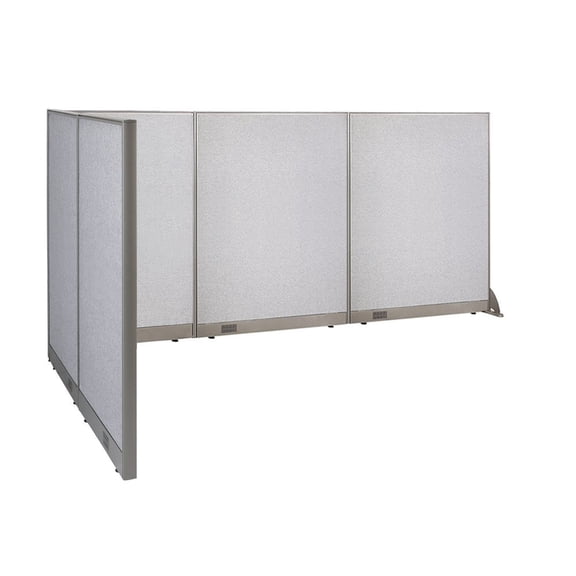 GOF L-shaped Freestanding Office Partition, Room Divider, Privacy Screen, Workstation Cubicle (60”D x 132”W x 60”H)