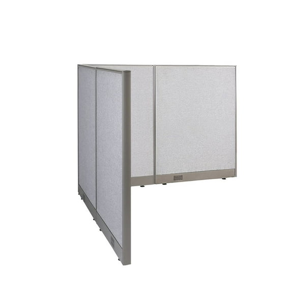 GOF L-shaped Freestanding Office Partition, Room Divider, Privacy Screen, Workstation Cubicle (60”D x 66”W x 48”H)