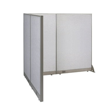 GOF L-shaped Freestanding Office Partition, Room Divider, Privacy Screen, Workstation Cubicle (60"D x 84"W x 72"H)