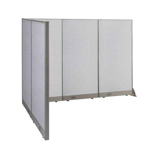 GOF L-shaped Freestanding Office Partition, Room Divider, Privacy Screen, Workstation Cubicle (60”D x 90”W x 72”H)