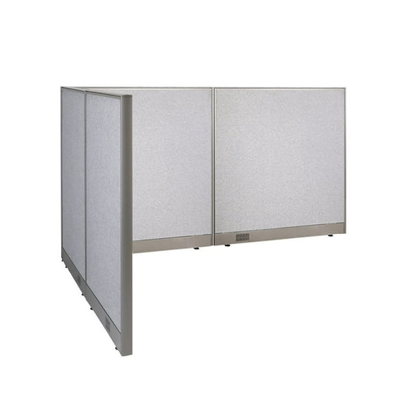 GOF L-shaped Freestanding Office Partition, Room Divider, Privacy Screen, Workstation Cubicle (60”D x 96”W x 48”H)