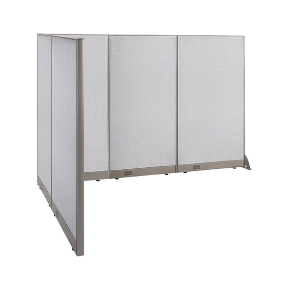 GOF L-shaped Freestanding Office Partition, Room Divider, Privacy Screen, Workstation Cubicle (66”D x 102”W x 72”H)