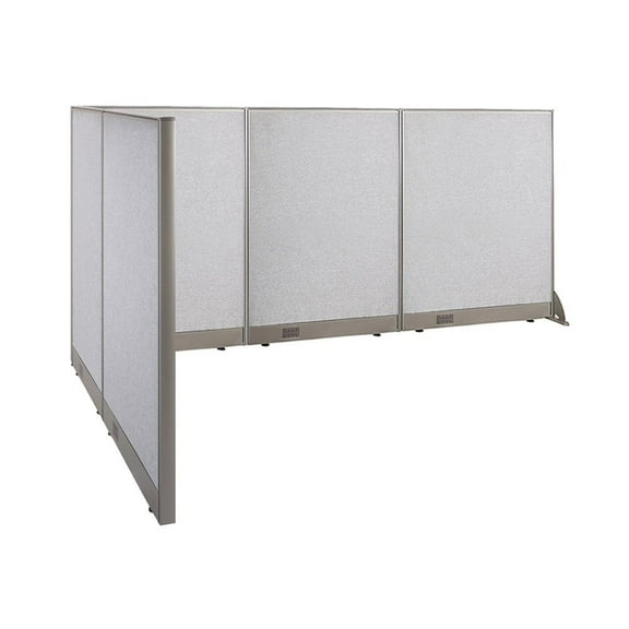 GOF L-shaped Freestanding Office Partition, Room Divider, Privacy Screen, Workstation Cubicle (66"D x 108"W x 48”H)