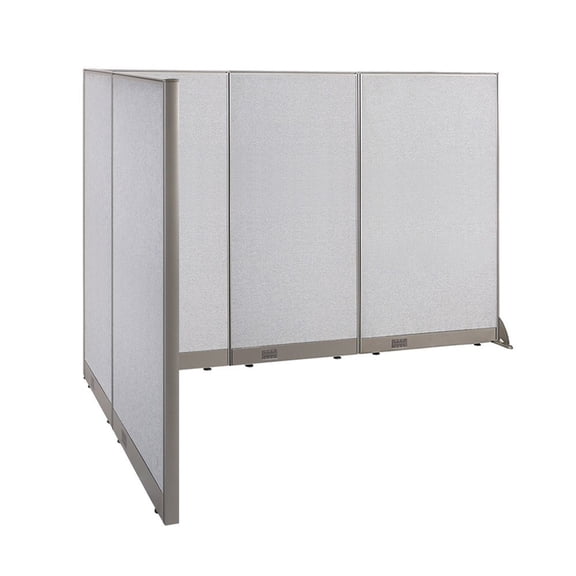 GOF L-shaped Freestanding Office Partition, Room Divider, Privacy Screen, Workstation Cubicle (66”D x 114”W x 72”H)