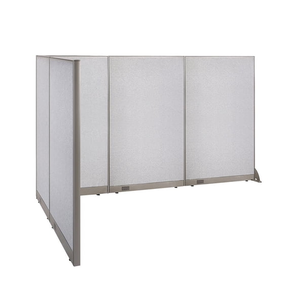 GOF L-shaped Freestanding Office Partition, Room Divider, Privacy Screen, Workstation Cubicle (66”D x 132”W x 72”H)
