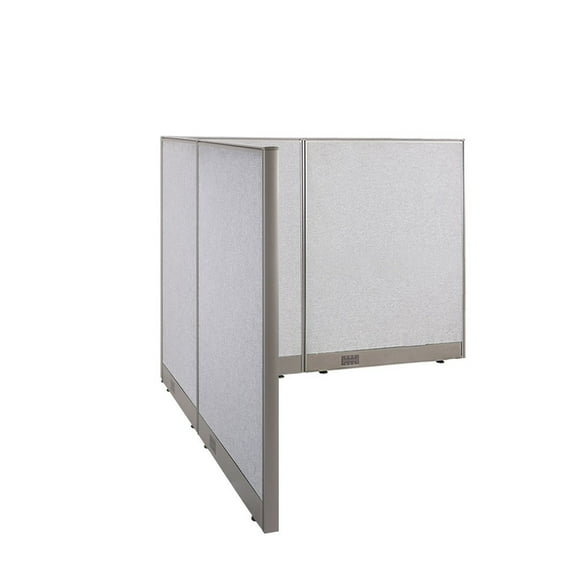 GOF L-shaped Freestanding Office Partition, Room Divider, Privacy Screen, Workstation Cubicle (66”D x 66”W x 48”H)