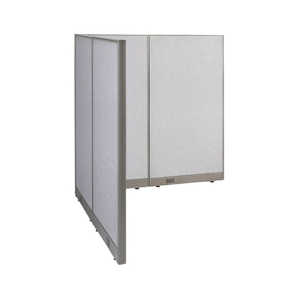 GOF L-shaped Freestanding Office Partition, Room Divider, Privacy Screen, Workstation Cubicle (66”D x 66”W x 72”H)