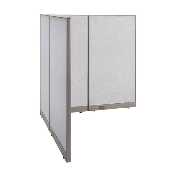 GOF L-shaped Freestanding Office Partition, Room Divider, Privacy Screen, Workstation Cubicle (66”D x 72”W x 72”H)