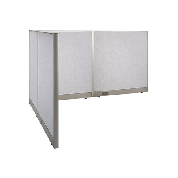 GOF L-shaped Freestanding Office Partition, Room Divider, Privacy Screen, Workstation Cubicle (66”D x 96”W x 48”H)