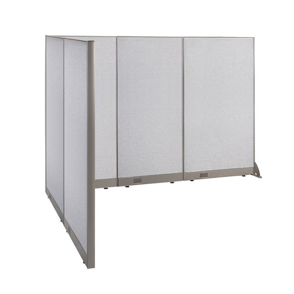 GOF L-shaped Freestanding Office Partition, Room Divider, Privacy Screen, Workstation Cubicle (72”D x 114”W x 72”H)