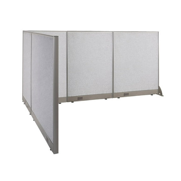 GOF L-shaped Freestanding Office Partition, Room Divider, Privacy Screen, Workstation Cubicle (78”D x 102”W x 48”H)