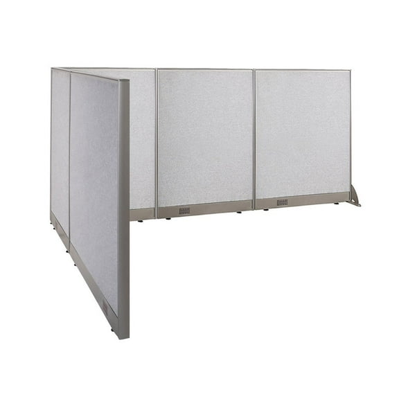GOF L-shaped Freestanding Office Partition, Room Divider, Privacy Screen, Workstation Cubicle (78”D x 108”W x 48”H)