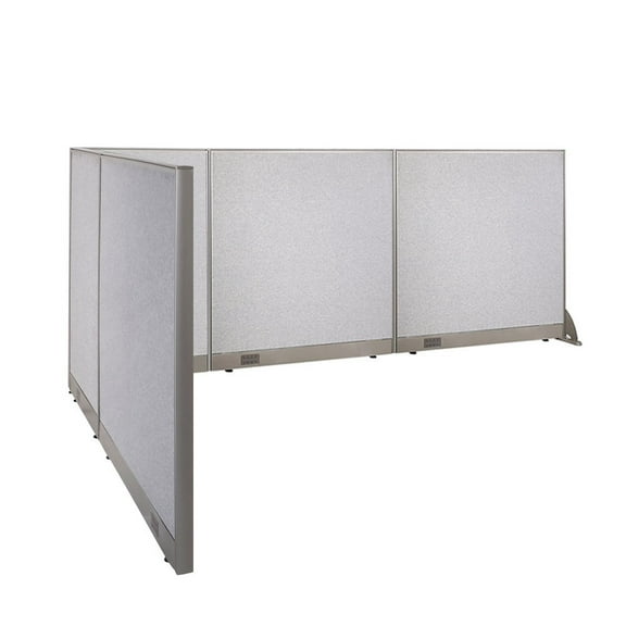 GOF L-shaped Freestanding Office Partition, Room Divider, Privacy Screen, Workstation Cubicle (78”D x 126”W x 48”H)