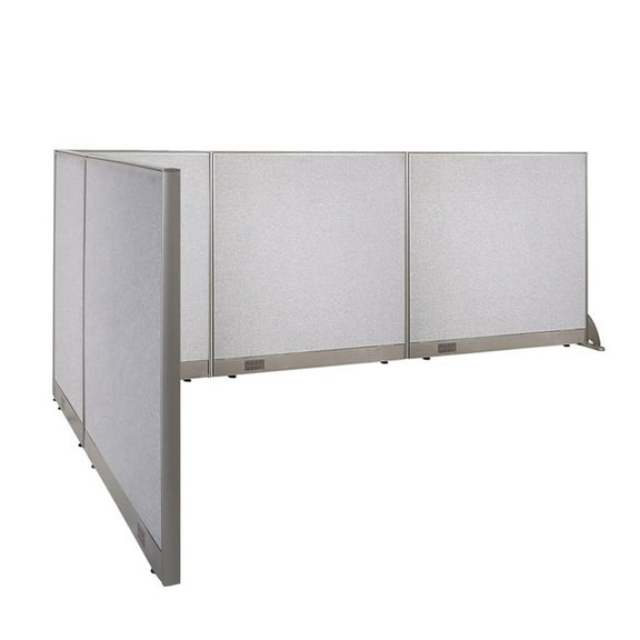 GOF L-shaped Freestanding Office Partition, Room Divider, Privacy Screen, Workstation Cubicle (78”D x 132”W x 48”H)